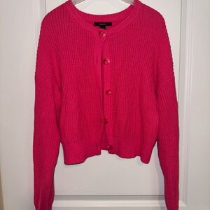 Forever 21 Hot Pink Cardigan